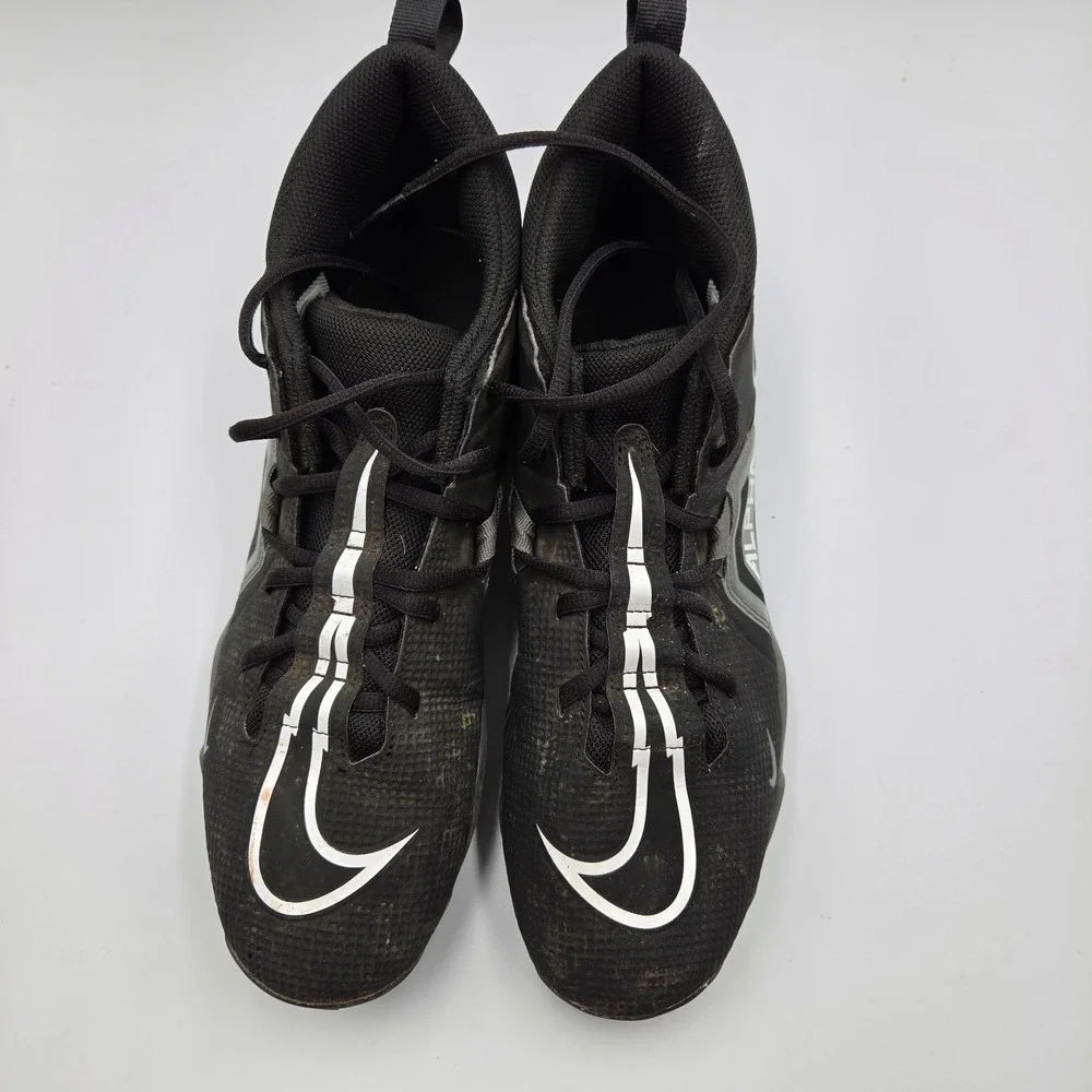 Nike Alpha Menace 3 Shark Black White Football Cleats CV0584 001 Men Size 11